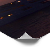 Lady Liberty in Sunset Poster (Ecke)