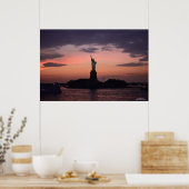Lady Liberty in Sunset Poster (Küche)