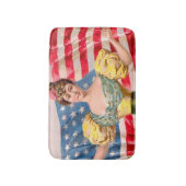 Lady Liberty Independence Badematte (Vorderseite Vertikal)