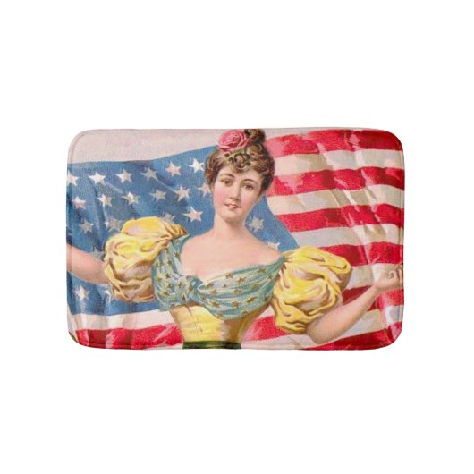 Lady Liberty Independence Badematte (Vorderseite)