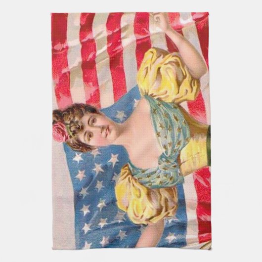 Lady Liberty Independence Handtuch (Vertikal)