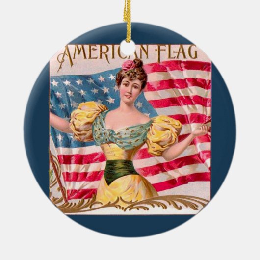 Lady Liberty Independence Keramik Ornament (Hinten)