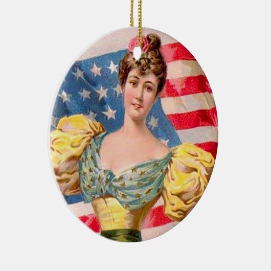 Lady Liberty Independence Keramikornament (Rechts)
