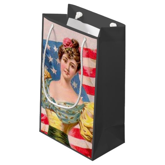Lady Liberty Independence Kleine Geschenktüte (Rückseite Schrägansicht)