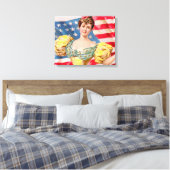 Lady Liberty Independence Leinwanddruck (Insitu (Schlafzimmer))