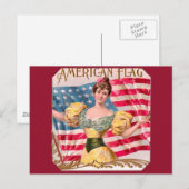 Lady Liberty Independence Postkarte (Vorne/Hinten)