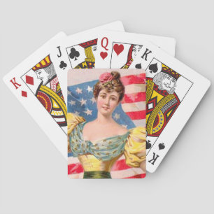 Lady Liberty Independence Spielkarten
