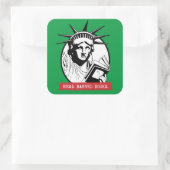Lady Liberty las verbotene Bücher Quadratischer Aufkleber (Tasche)