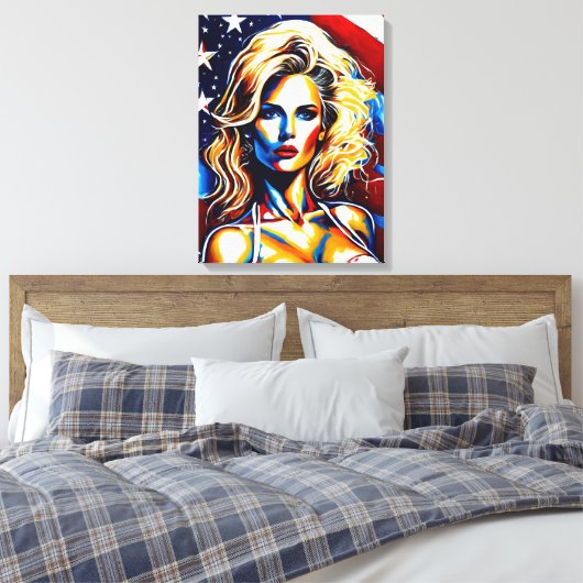 Lady Liberty Leinwanddruck (Insitu (Schlafzimmer))