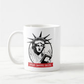 Lady Liberty liest verbotene Bücher Kaffeetasse (Links)
