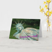 Lady Liberty macht eine Pause. NYC - H-Karte Karte (Gelbe Blume)