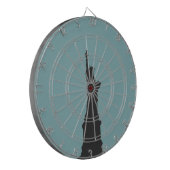 Lady Liberty Metallkäfig Dartboard Dartscheibe (Vorderseite Links)