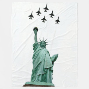 LADY LIBERTY mit JETS Fleecedecke