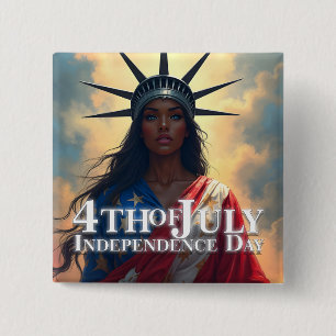 Lady Liberty neu interpretiert – Ein neues Gesicht Button