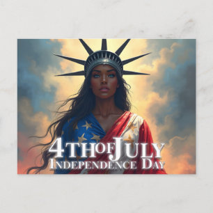 Lady Liberty neu interpretiert – Ein neues Gesicht Feiertagspostkarte