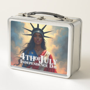 Lady Liberty neu interpretiert – Ein neues Gesicht Metall Brotdose
