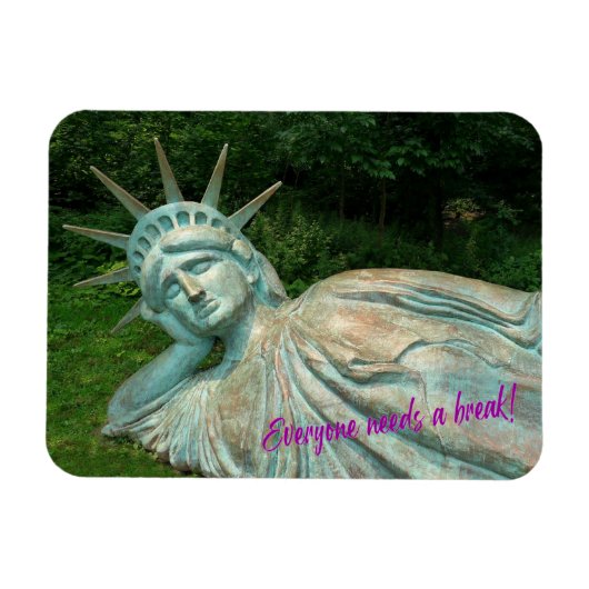 Lady Liberty nimmt Break - Foto Magnet (Horizontal)