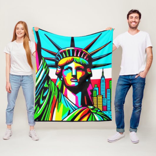 LADY LIBERTY-NYC GROOVE FLEECEDECKE (Beispiel)