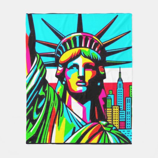 LADY LIBERTY-NYC GROOVE FLEECEDECKE (Vorderseite)