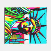 LADY LIBERTY-NYC GROOVE FLEECEDECKE (Vorderseite (Horizontal))