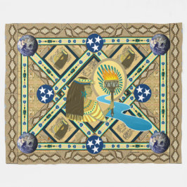 "Lady Liberty of the Nile" Art Fleece Blanket