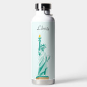 Lady Liberty on Light Sky Blue Trinkflasche (links)