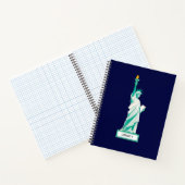 Lady Liberty on Navy Blue Notebook Notizblock (Innenseite)