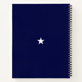 Lady Liberty on Navy Blue Notebook Notizblock (Rückseite)