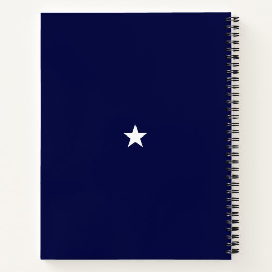 Lady Liberty on Navy Blue Notebook Notizblock (Rückseite)
