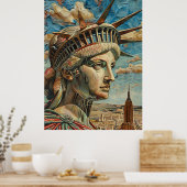 Lady Liberty Painting in Baroque Style Poster (Küche)