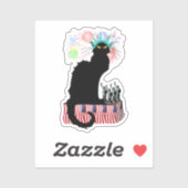 Lady Liberty - Patriotic Le Chat Noir Aufkleber (Blatt)