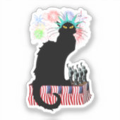 Lady Liberty - Patriotic Le Chat Noir Aufkleber (Vorderseite)