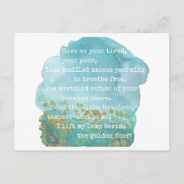 Lady Liberty Poem Postcard Postkarte