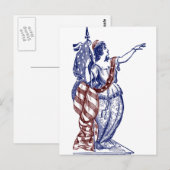 Lady Liberty Postkarte (Vorne/Hinten)
