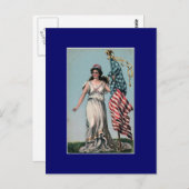 Lady Liberty Postkarte (Vorne/Hinten)