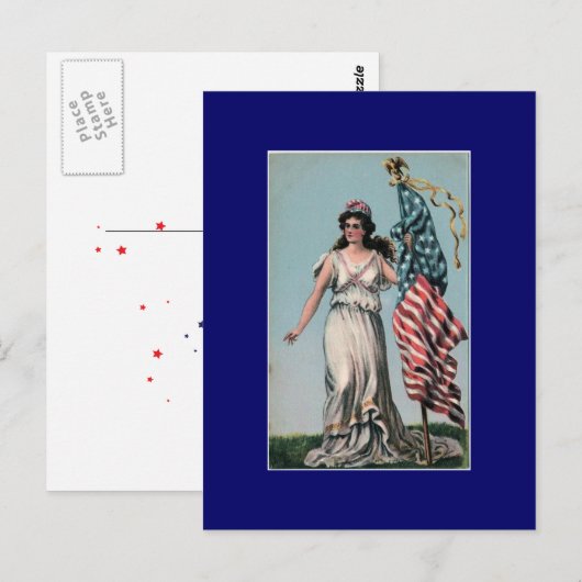 Lady Liberty Postkarte (Vorne/Hinten)