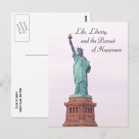 Lady Liberty Postkarte (Vorne/Hinten)