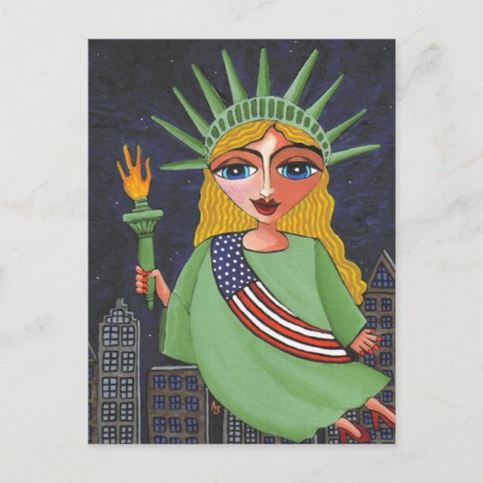 Lady Liberty - Postkarte (Vorderseite)