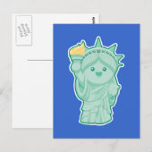 Lady Liberty Postkarte (Vorne/Hinten)