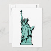 Lady Liberty Postkarte (Vorne/Hinten)