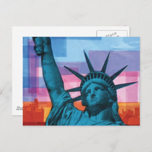 Lady Liberty Postkarte (Vorne/Hinten)