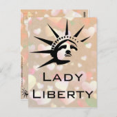 Lady Liberty Postkarte (Vorne/Hinten)