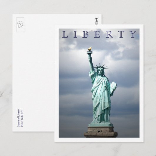 Lady Liberty Postkarte (Vorne/Hinten)
