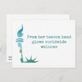 Lady Liberty Protest Postcard Postkarte (Vorne/Hinten)