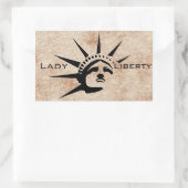 Lady Liberty Rechteckiger Aufkleber (Tasche)