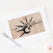 Lady Liberty Rechteckiger Aufkleber (Umschlag)