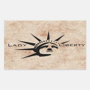 Lady Liberty Rechteckiger Aufkleber