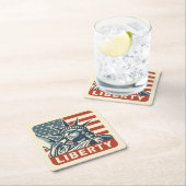 Lady Liberty Rechteckiger Pappuntersetzer (Vor Ort)