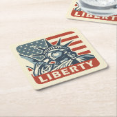 Lady Liberty Rechteckiger Pappuntersetzer (angewinkelt)