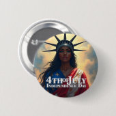 Lady Liberty Reimagined - Ein neues Gesicht der Fr Button (Vorne & Hinten)